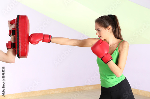 Young beautiful woman with ...