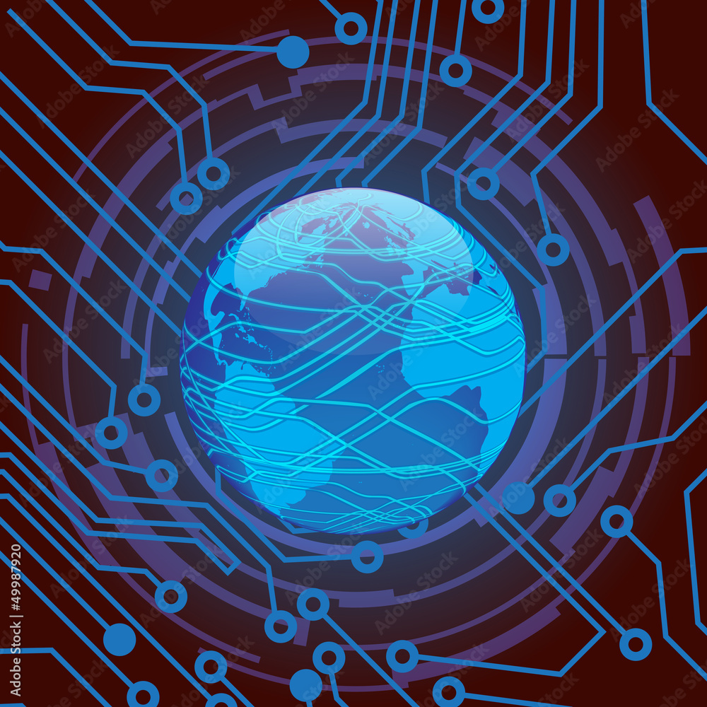 technology abstract background - vector illustration
