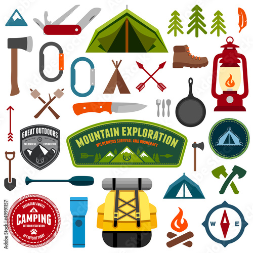 Camping symbols