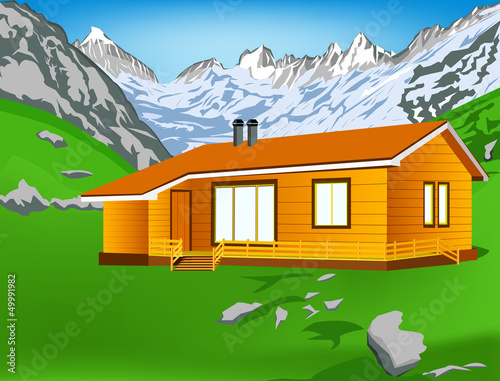 Best alps mountains resort with clean air.Mountains landscape