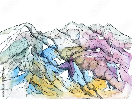 Naklejka na ścianę Góra