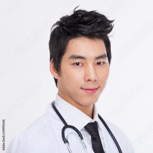 Young Asian doctor close up shot