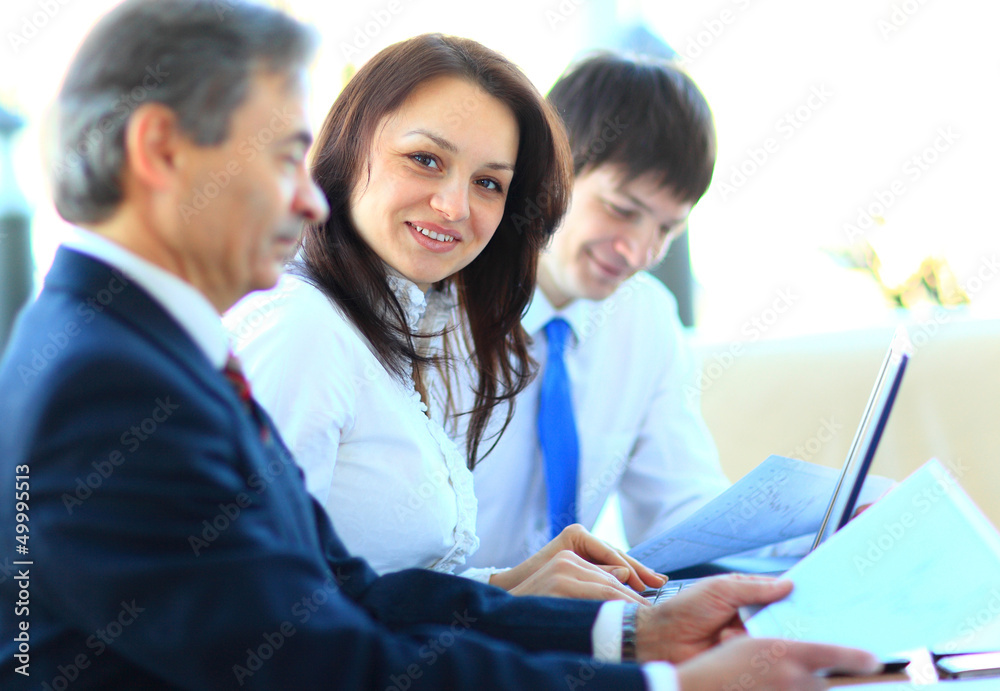 Business team working on their business Business team working on their business
