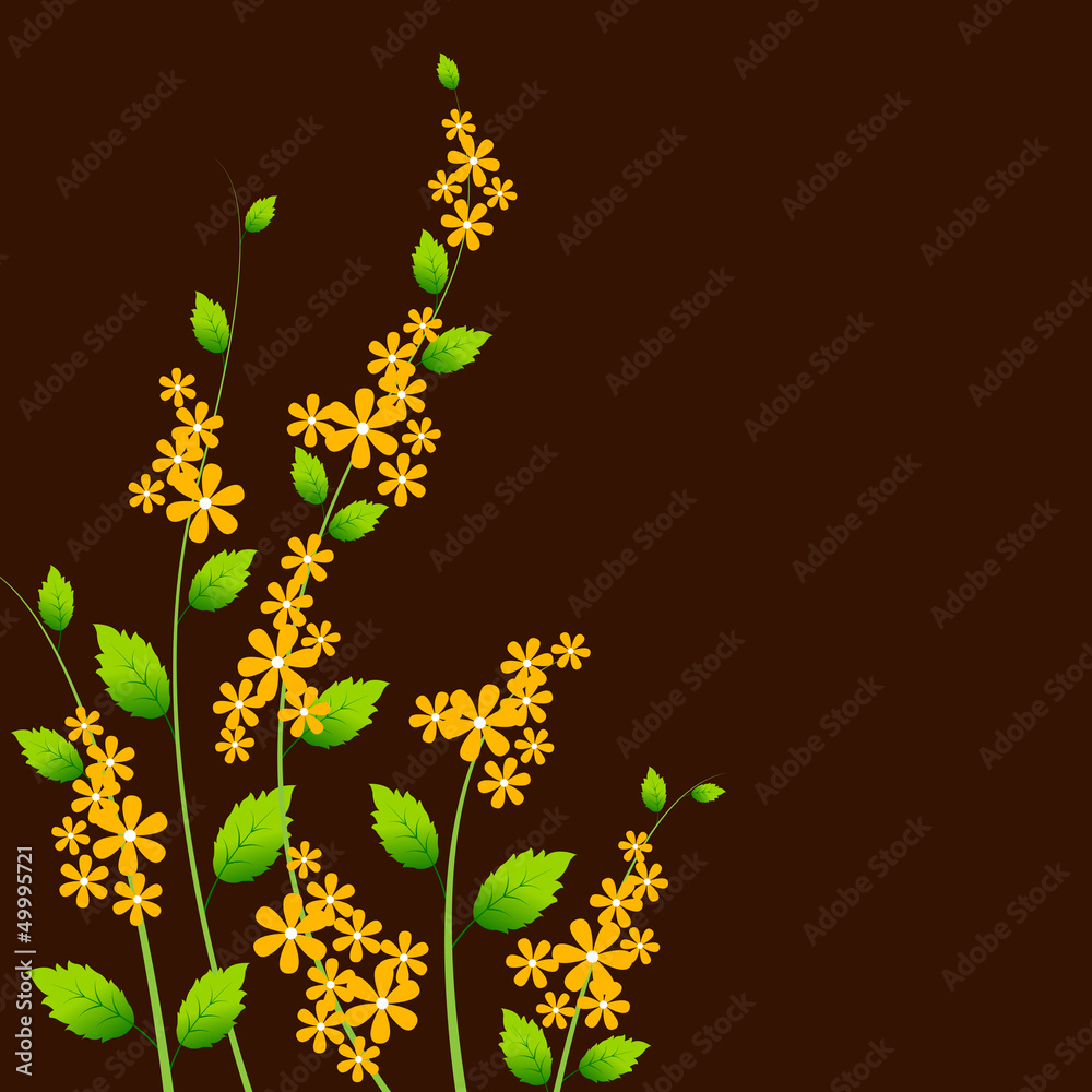 vector illustration of flower design against abstract background