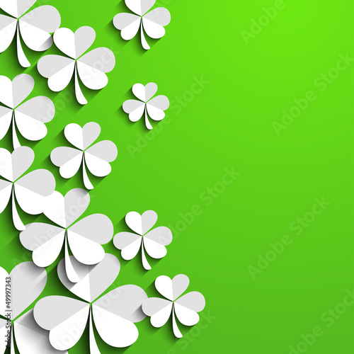 Irish shamrock leaves background for Happy St. Patrick's Day. EP