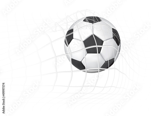 Soccer Ball in the goal net