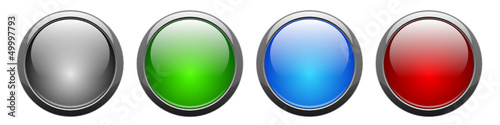 vektor, blank push-button set, isolated