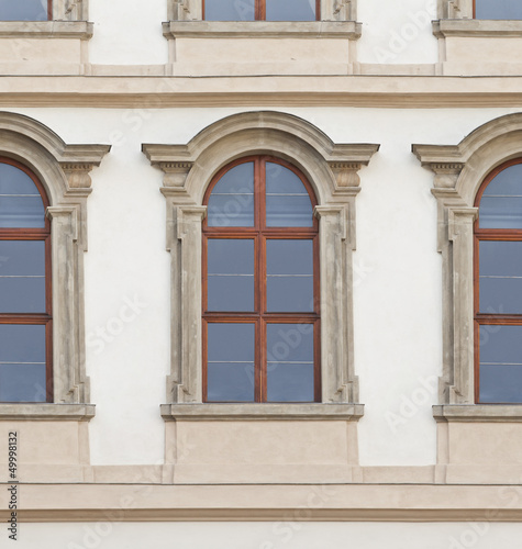 windows of Renaissance Wallenstein palace Prague 