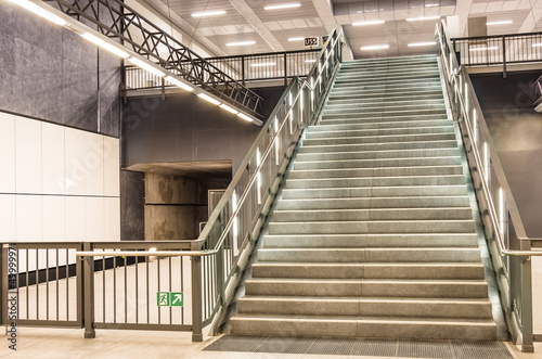 Stairs at metro railway Station - Berlin Haupbahnhof  U55