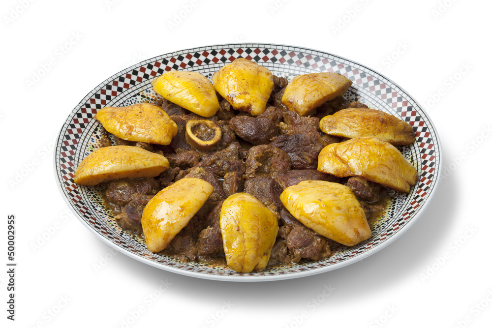 Moroccan dish with meat and Safarjal Moroccan dish with meat and Safarjal