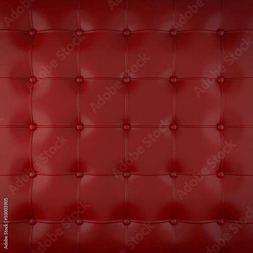 red padded leather