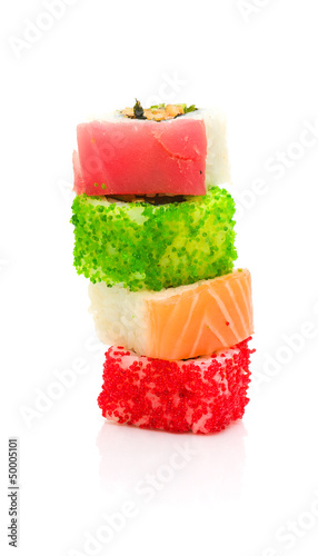 Japanese cuisine. rolls. vertical photo.