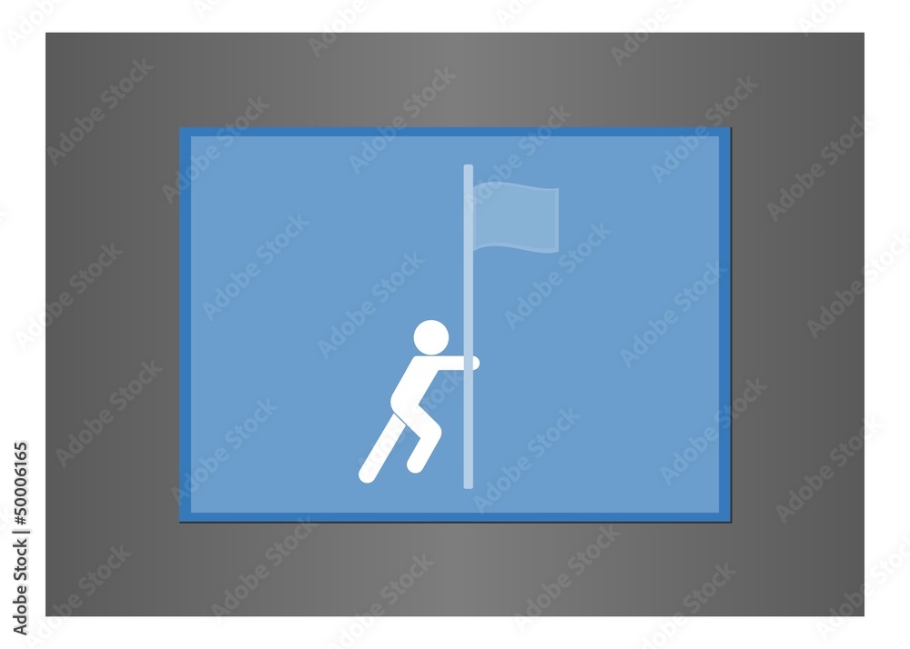 Conquérir, planter un drapeau, cadre Conquérir, planter un drapeau, cadre