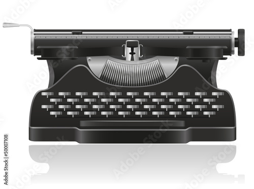 old typewriter vector illustration