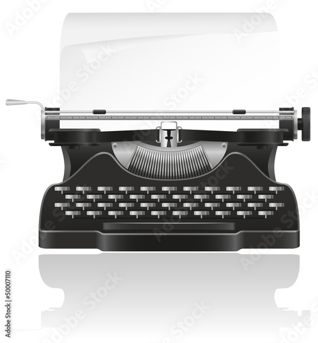 old typewriter vector illustration