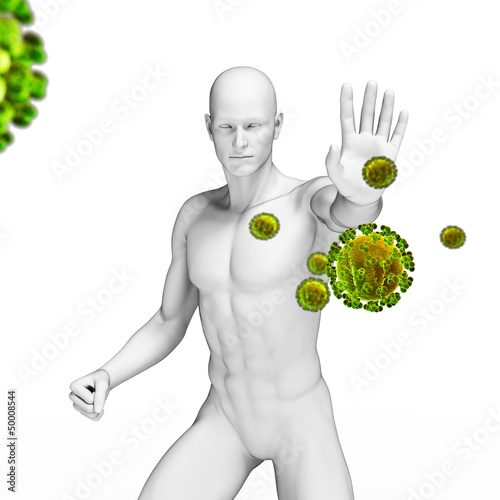 Obraz na plátně 3d rendered illustration of the immune defense