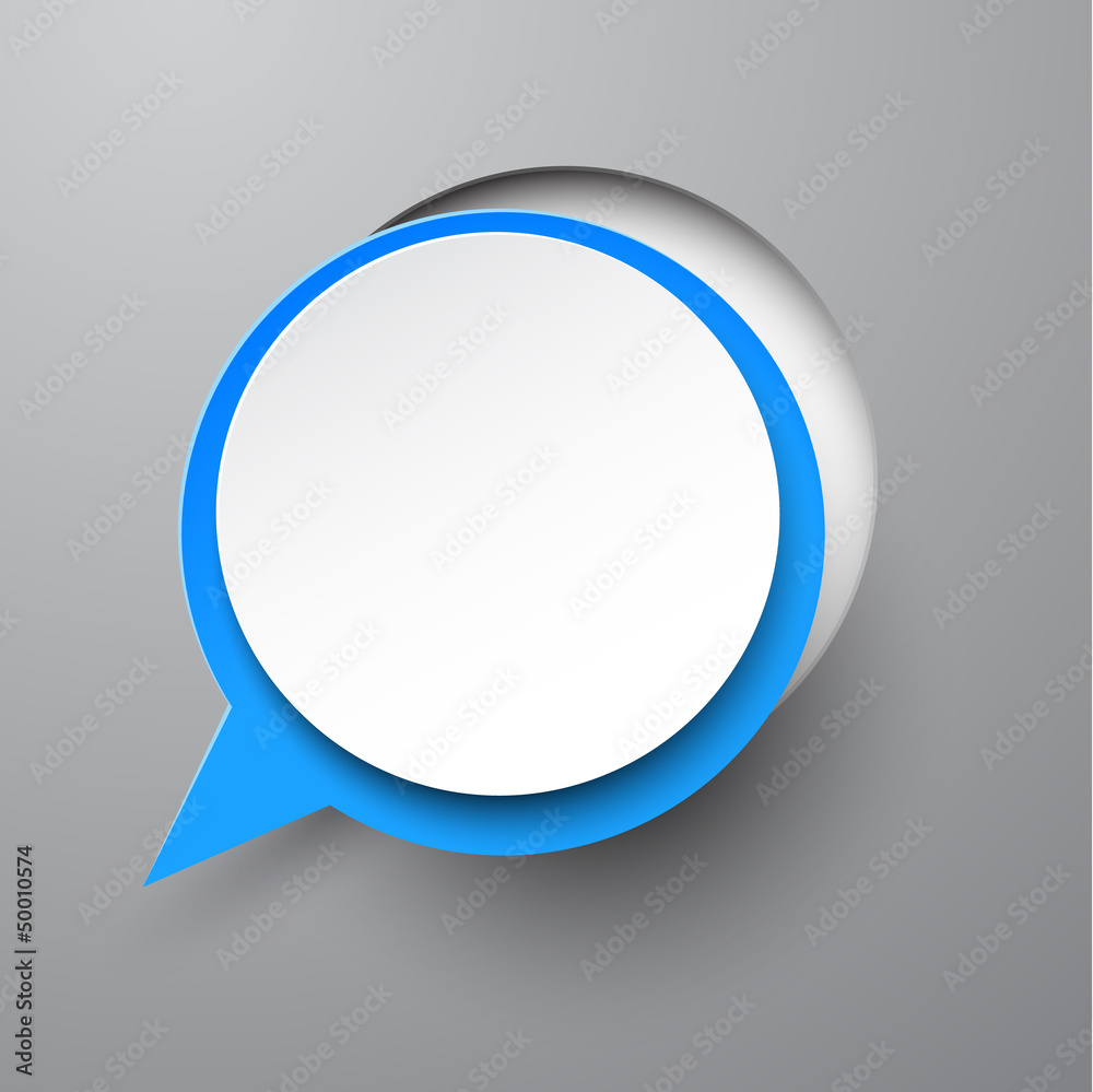 Paper white speech bubble round note. Paper white speech bubble round note.