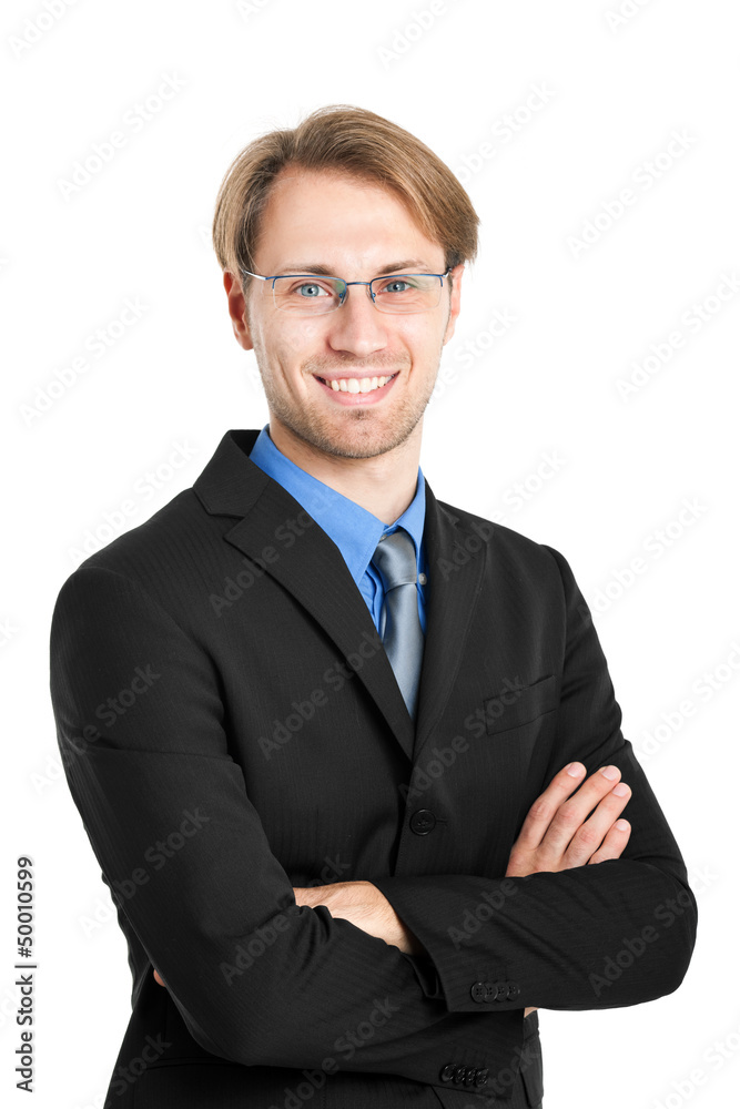 Young businessman portrait isolated on white Young businessman portrait isolated on white