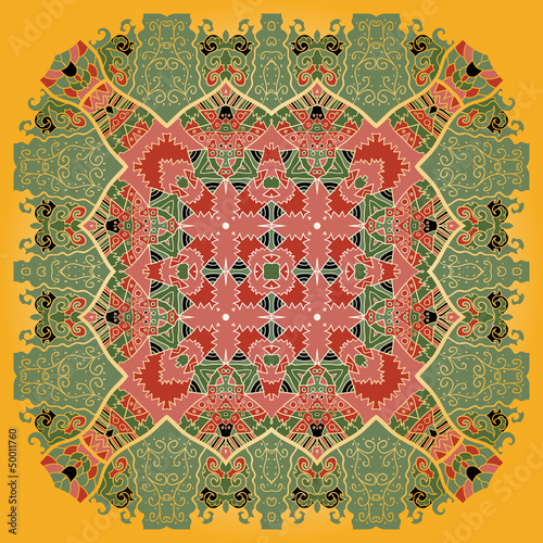 Oriental mandala motif