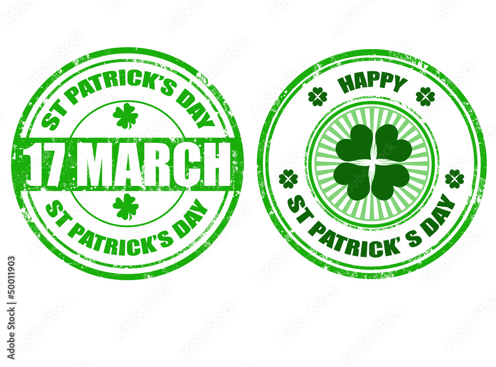 Set of St.Patrick's day stamps