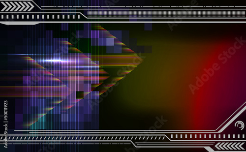 Abstract techno background with arrows.