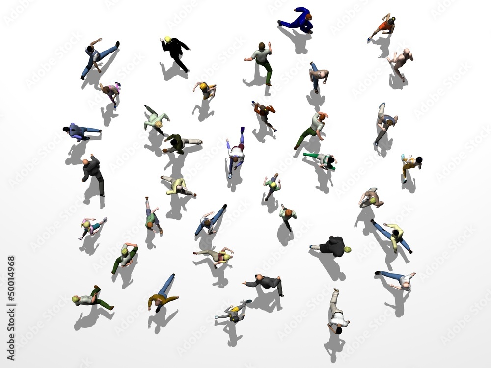 people running crisscross people running crisscross