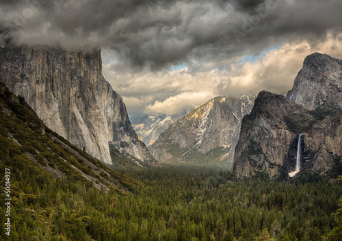 Stormy Clouds over Tunnel View in Yosemite