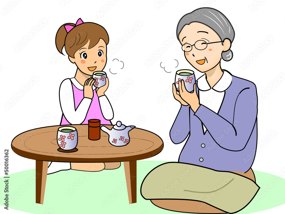 お茶を飲む Stock イラスト Adobe Stock