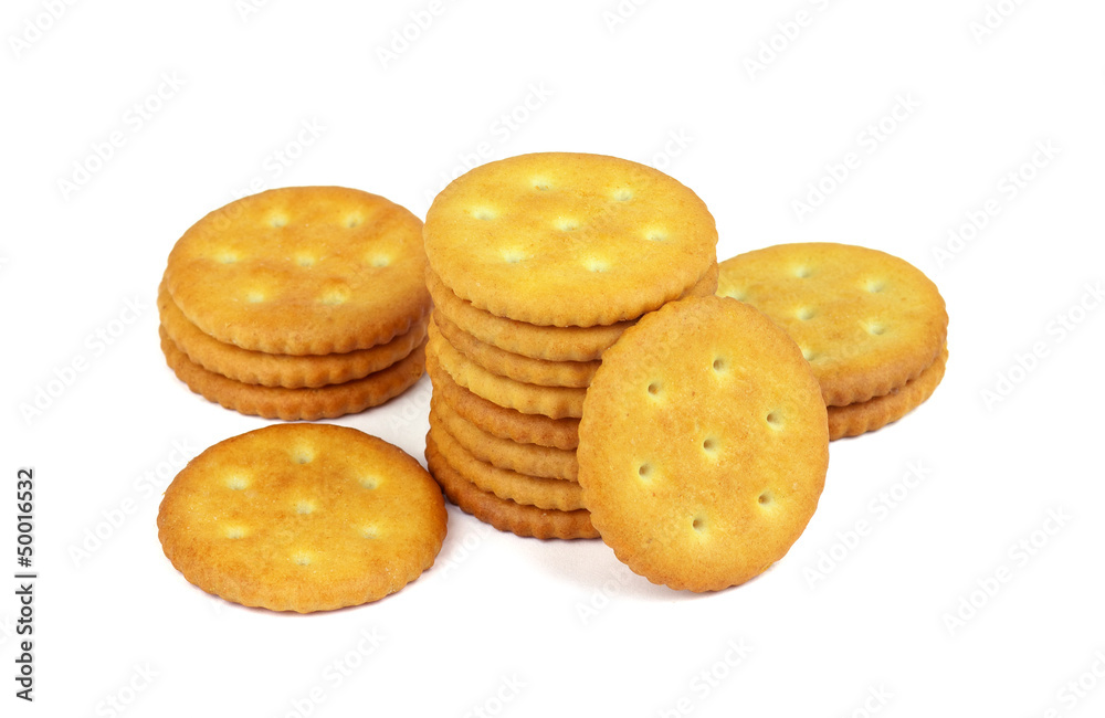Cracker isolated on white background Cracker isolated on white background