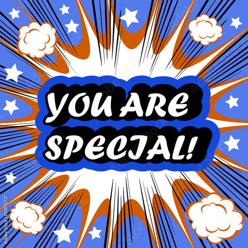 You Are Special  card banner tag background