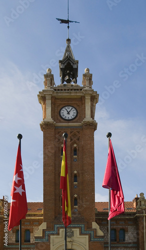 Принти на полотні torre del reloj en Arganzuela, Madrid, España
