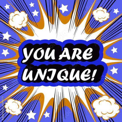 You Are Unique  card banner tag