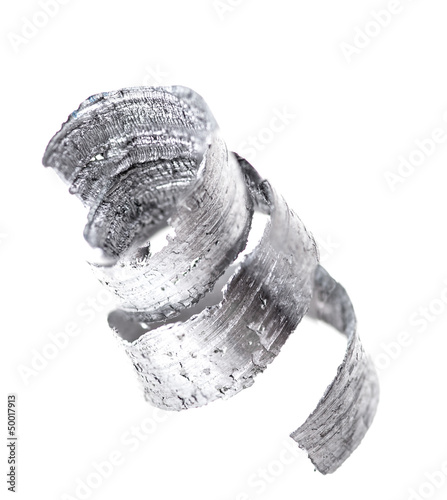 Macro of metal shaving