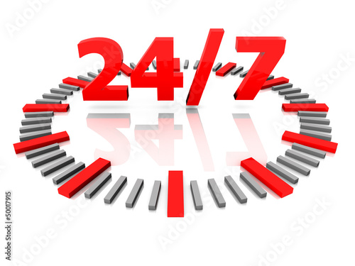 Dial with a sign of a round-the-clock