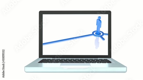 Laptop open animation with soc