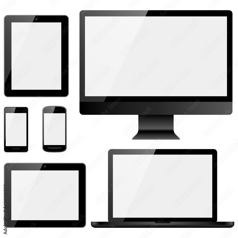 Electronic Devices with White Screens Electronic Devices with White Screens