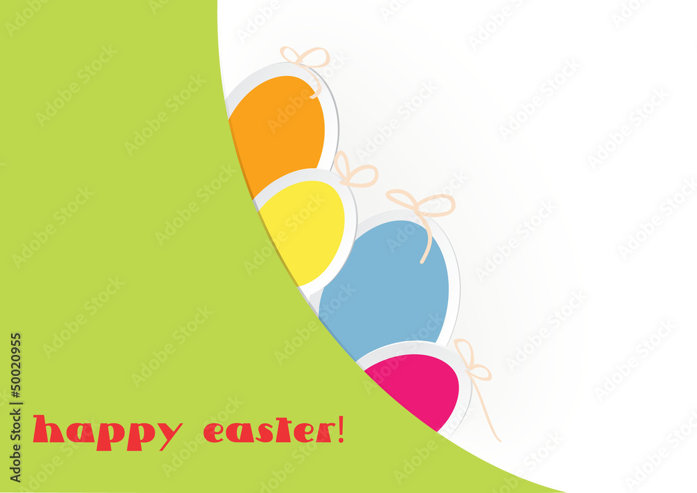 Vector Easter background or postcard with eggs. Vector Easter background or postcard with eggs.