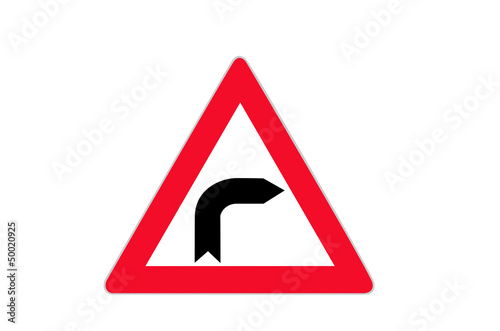 Verkehrszeichen: Kurve rechts