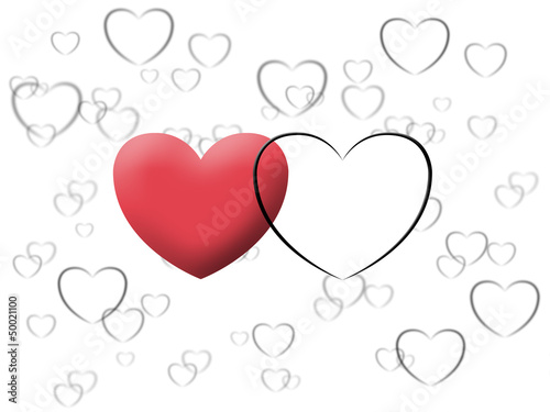 love heart valentine illustrate photo