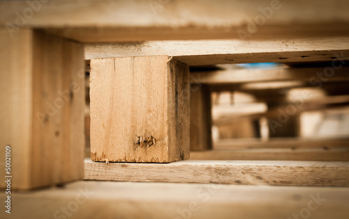 Macro of wood pallet detail