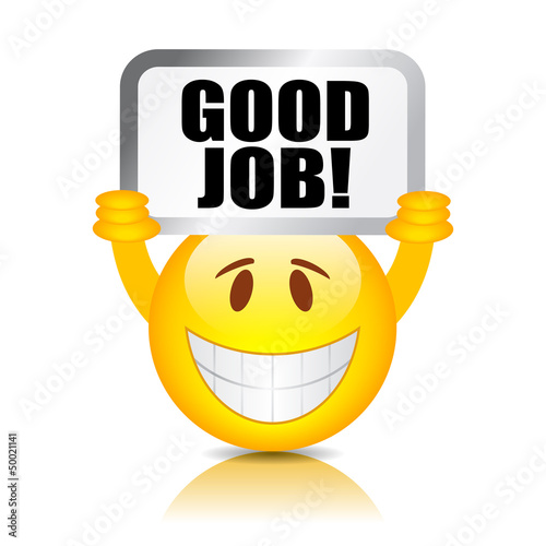 Good job vector smiley