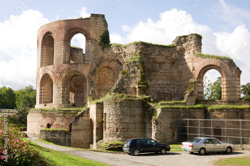 The ruins of Imperial thermae in Trier, Germany photo