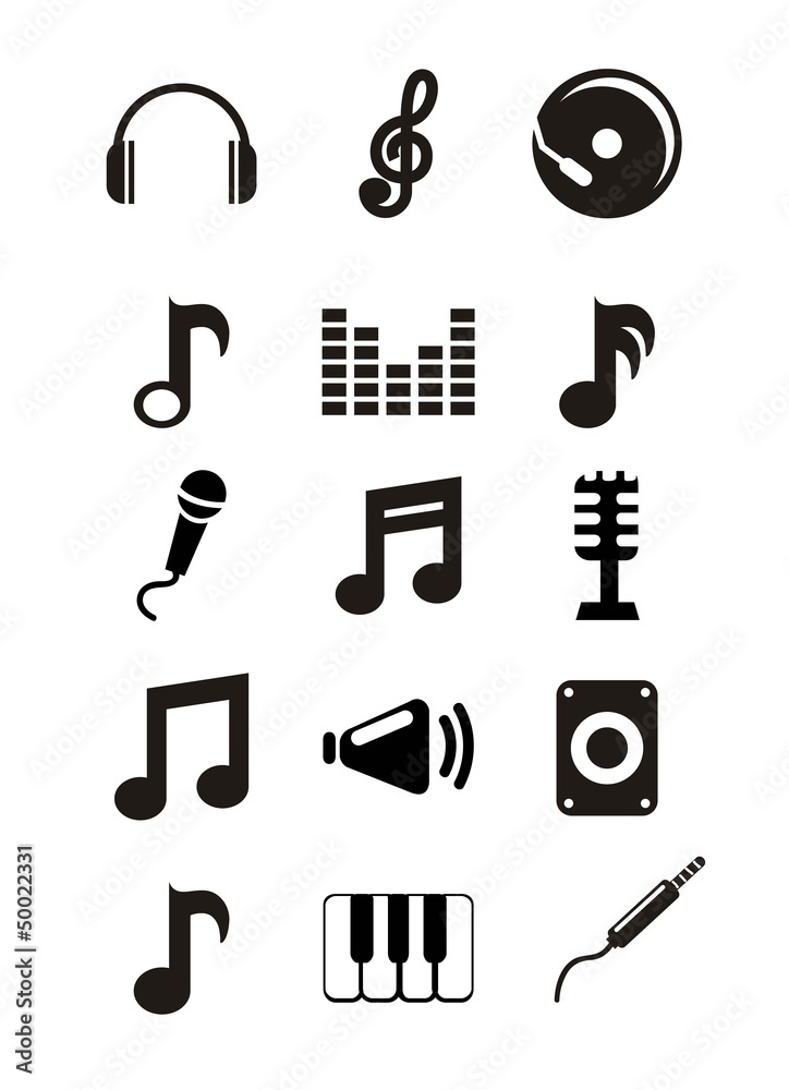 Obraz premium music icons