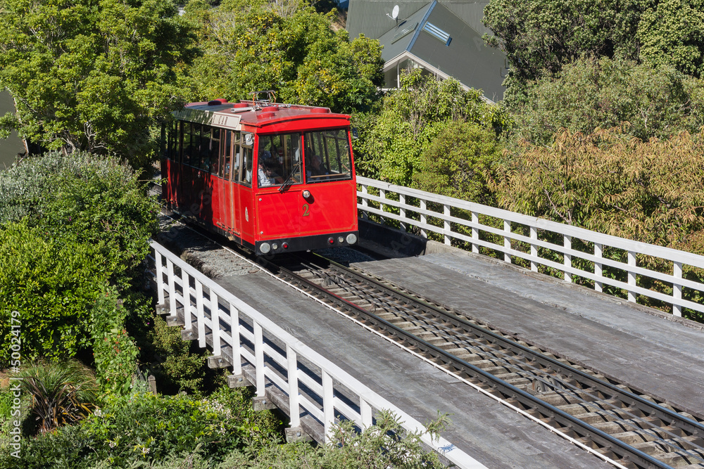 Naklejka premium Wellington cable car