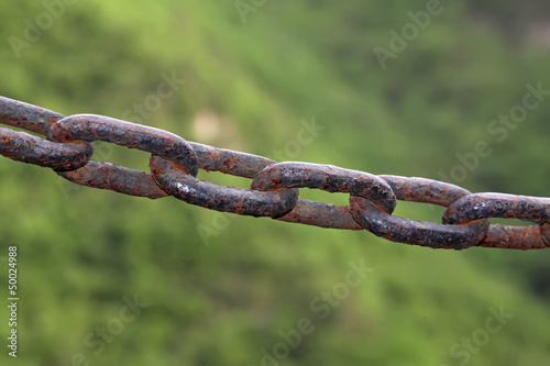 oxidation rusting chain