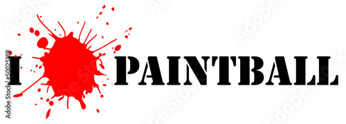 I love paintball (vector illustration)
