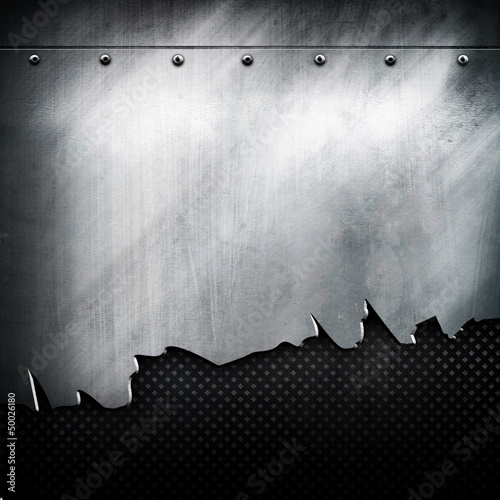 cracked metal plate