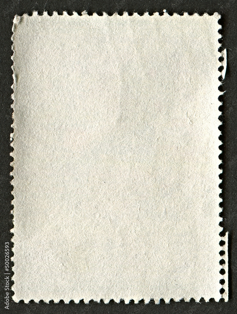 Fototapeta premium The reverse side of a postage stamp.