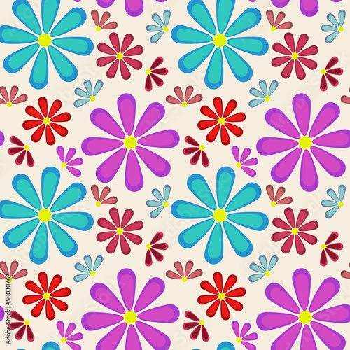 Abstract seamless floral texture