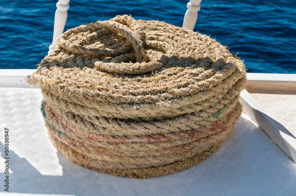 Fototapeta premium Coiled natural rope